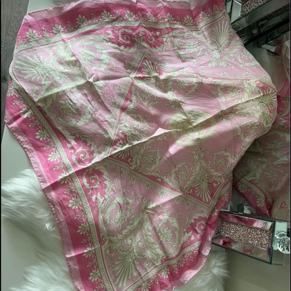 Versace pink scarf